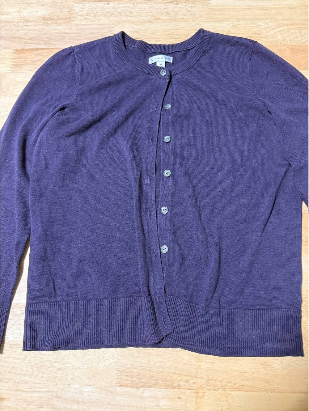 Croft & Barrow Women’s Medium Purple Long Sleeve Button-Front Cardigan